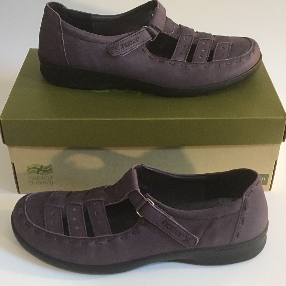 *NIB* Hotter "Tiffany" Leather Sandal Purple Size 9 US 41 EU